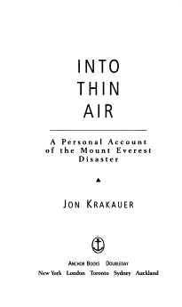 Into Thin Air