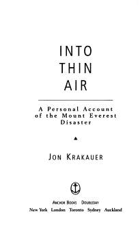 Into Thin Air